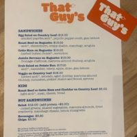 That guy's sandwiches